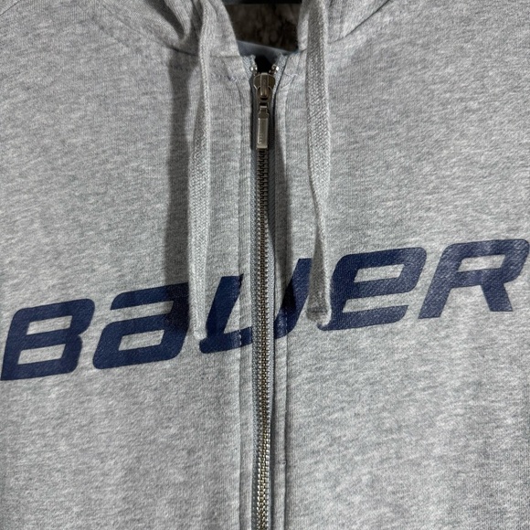 Bauer Gray Zip Up Sweater with Hood - Picture 3 of 5